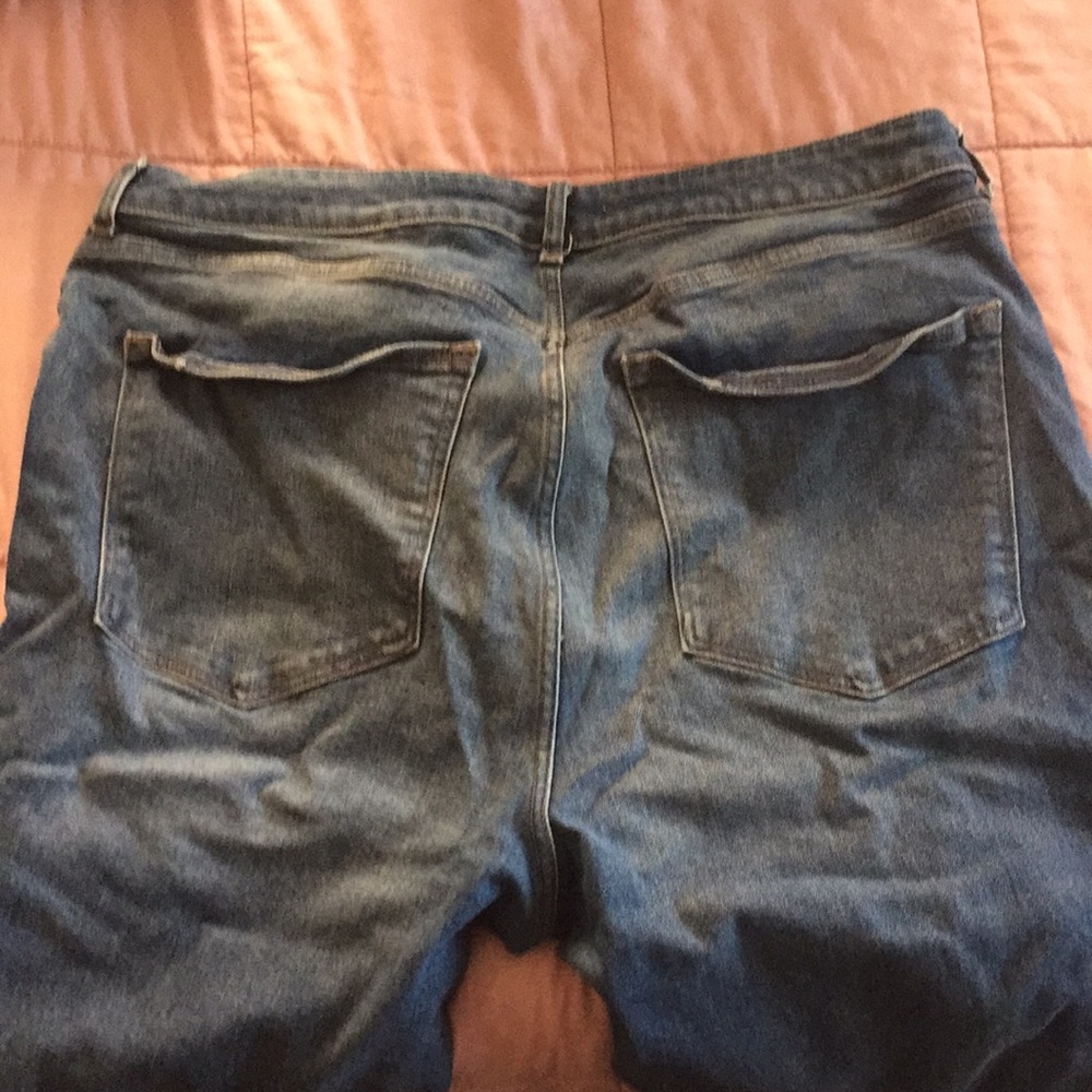 Warp & Weft Button Fly Ankle Boot Cut Jeans, 22 - Picture 4 of 7